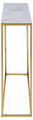 Console Table Alisma, white marble, gold