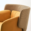 BINGSTA Armchair, Vissle dark yellow, Kabusa dark yellow