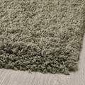 VOLLERSLEV Rug, high pile, grey-green, 160x230 cm