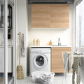 ENHET Laundry, white/oak effect, 121.5x63.5x87.5 cm