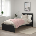 MALM Bed frame, high, black-brown, 90x200 cm