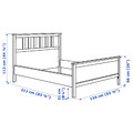 HEMNES Bed frame with mattress, white stain/Valevåg medium firm, 120x200 cm