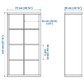 KALLAX Shelf unit with 2 inserts, black-brown, 77x147 cm