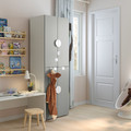 SMÅSTAD / PLATSA Wardrobe, white grey, with 2 clothes rails, 60x40x180 cm