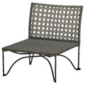 JUTHOLMEN One-seat section, outdoor, dark grey-brown dark grey