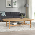 LISTERBY Coffee table, oak veneer, 140x60 cm