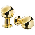 BAGGANÄS Knob, brass-colour, 20 mm, 2 pack