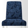 BERGMUND Chair, white/Kvillsfors dark blue/blue