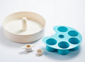 Spin Interactive Slow Feed Bowl for Dogs - Palette/Spin, white-blue