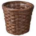 KLIBBAL Plant pot, brown, 9 cm