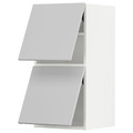 METOD Wall cabinet horizontal w 2 doors, white/Veddinge grey, 40x80 cm