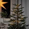 STRÅLA LED lighting chain with 80 lights, battery-operated mini/star gold-colour