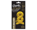 Foil Balloon Number 8 Standing, gold, 38cm