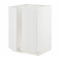 METOD Base cabinet for sink + 2 doors, white/Stensund white, 60x60 cm