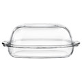 BUREN Oven / serving dish with lid, transparent glass