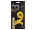 Foil Balloon Number 9 Standing, gold, 38cm