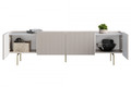 TV Cabinet Malmi 200 cm, cashmere, crema bianca, gold