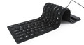KB-109F-B Flexible keyboard, USB + PS/2 combo, black color, US layout