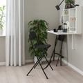 NORBERG / FRANKLIN Table and 2 chairs, white/black