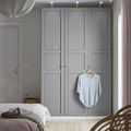 PAX / TYSSEDAL Wardrobe, white/grey, 150x60x236 cm