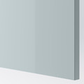 METOD / MAXIMERA High cabinet w 2 drawers for oven, white/Kallarp light grey-blue, 60x60x140 cm