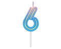 Birthday Candle 6 Neon 4cm