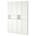 BILLY / OXBERG Bookcase w height extension ut/drs, white, 160x30x237 cm