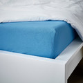 VÅRVIAL Fitted sheet, blue, 90x200 cm