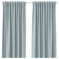 ÅKERMOLKE Curtains, 1 pair, light blue, 145x300 cm
