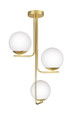 GoodHome Pendant Lamp Baldaz E14, brass