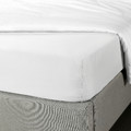 BRUKSVARA Fitted sheet, white, 140x200 cm