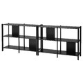 JÄTTESTA Storage combination, black, 240x85 cm