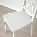 EKEDALEN / INGOLF Table and 4 chairs, white/white, 80/120 cm