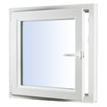 Tilt-and-Turn PVC Window Triple-Pane 565 x 1135 mm, left white