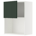 METOD Wall cabinet for microwave oven, white/Havstorp deep green, 60x80 cm