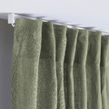 DYTÅG Curtains, 1 pair, grey-green, 145x300 cm