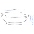 VÄSTERSJÖN Countertop wash-basin w water trap, white, 40x14x9 cm