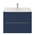 Goodhome Wall-mounted Basin Cabinet Imandra 80cm, matt dark blue