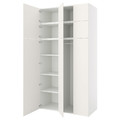 PLATSA Wardrobe with 9 doors, white/Fonnes white, 140x57x261 cm