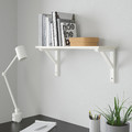 BURHULT / SANDSHULT Wall shelf, white, white stained aspen, 59x20 cm