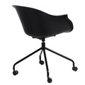 Chair with Castors Roundy, black