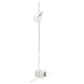 HÅRSLINGA / MOLNART Floor lamp with light bulb, white/ellipse shaped multicolour