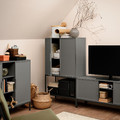 TULLSTORP Cabinet, grey, 73x35x126 cm