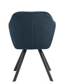 Upholstered Chair Lola, auto return, velvet, navy blue