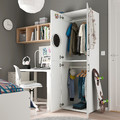 SMÅSTAD / PLATSA Wardrobe, white white/with 2 clothes rails, 60x42x181 cm