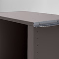 PAX Add-on corner unit with 4 shelves, dark grey, 53x35x201 cm