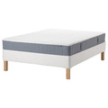 LYNGÖR Divan bed, Vesteröy firm/light blue dark grey, 140x200 cm