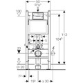 Geberit Concealed Toilet Frame Unifix Delta 50 cm