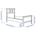 HEMNES Bed frame, white stain, Luröy, 90x200 cm