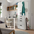 SMÅSTAD / PLATSA Wardrobe, white grey/with 4 drawers, 60x42x181 cm